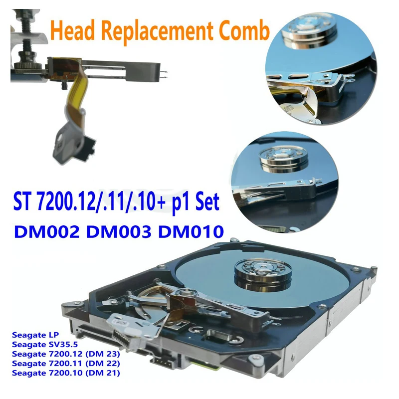 

Head Replacement Comb Suit Unstick For Seagate ST7200.12 11.10 DM23 DM22 DM21 LP SV35.5 Data Recovery Opening Tool Kits