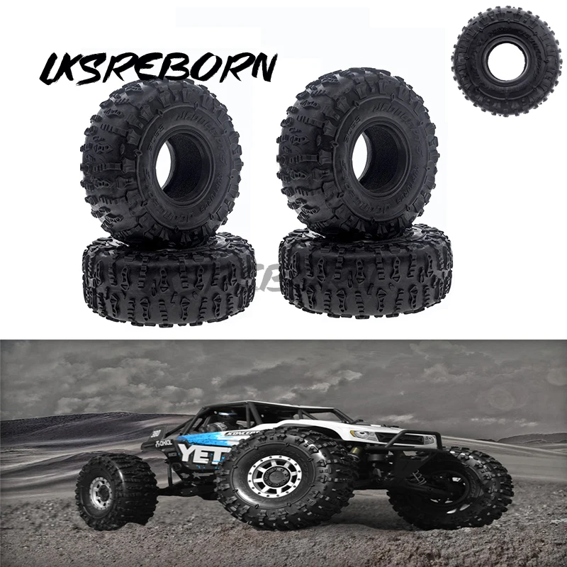 

4 PCS 1.9 Inch Rubber Wheel Tires 120*46MM for 1:10 RC Rock Crawler Car Axial SCX10 90046 D90 TRX4 RC Car Parts