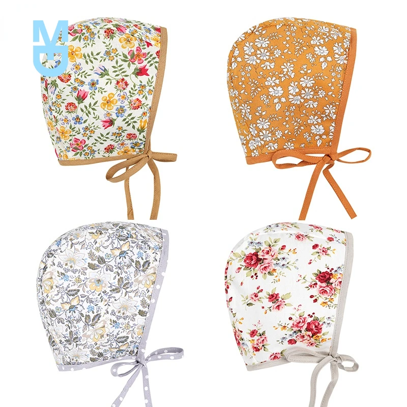 

New Baby Hat born Double Sided Vintage Photography Basic Bonnet Aviator Linen Soft Brim Kids Cotton Beanie Boys Girls Outdoor Ca