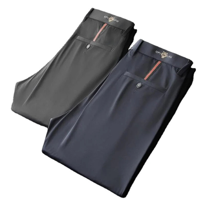 

Новинка, деловые повседневные брюки для пожилых, тонкие летние брюки, мужские брюки