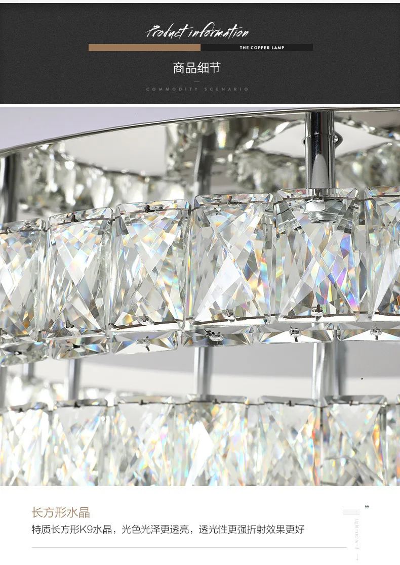 Хрустальные светодиодные люстры K9 современный светильник на потолок для кухни