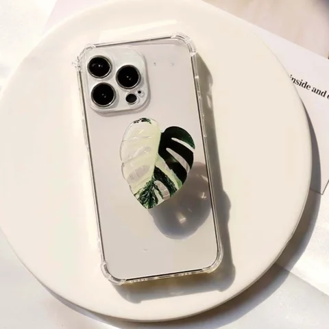 Растительная розетка, складная ручка для телефона, акриловый держатель для телефона Tok Leaf для iPhone, универсальный кронштейн для смартфона Griptok, подставка для пальцев