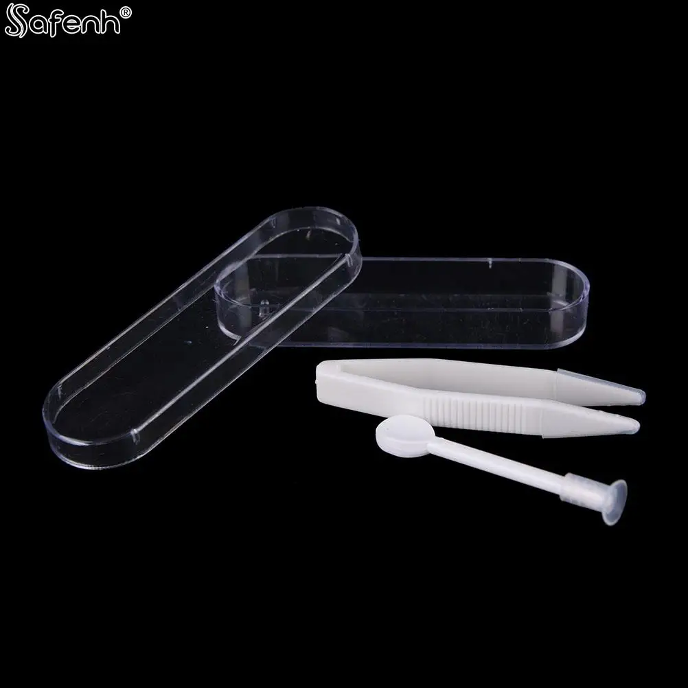 

1set New Medical Plastic Suction Cup And Tweezers Contact Lenses Tweezers Annex Clips For Women Contact Lens Tweezers