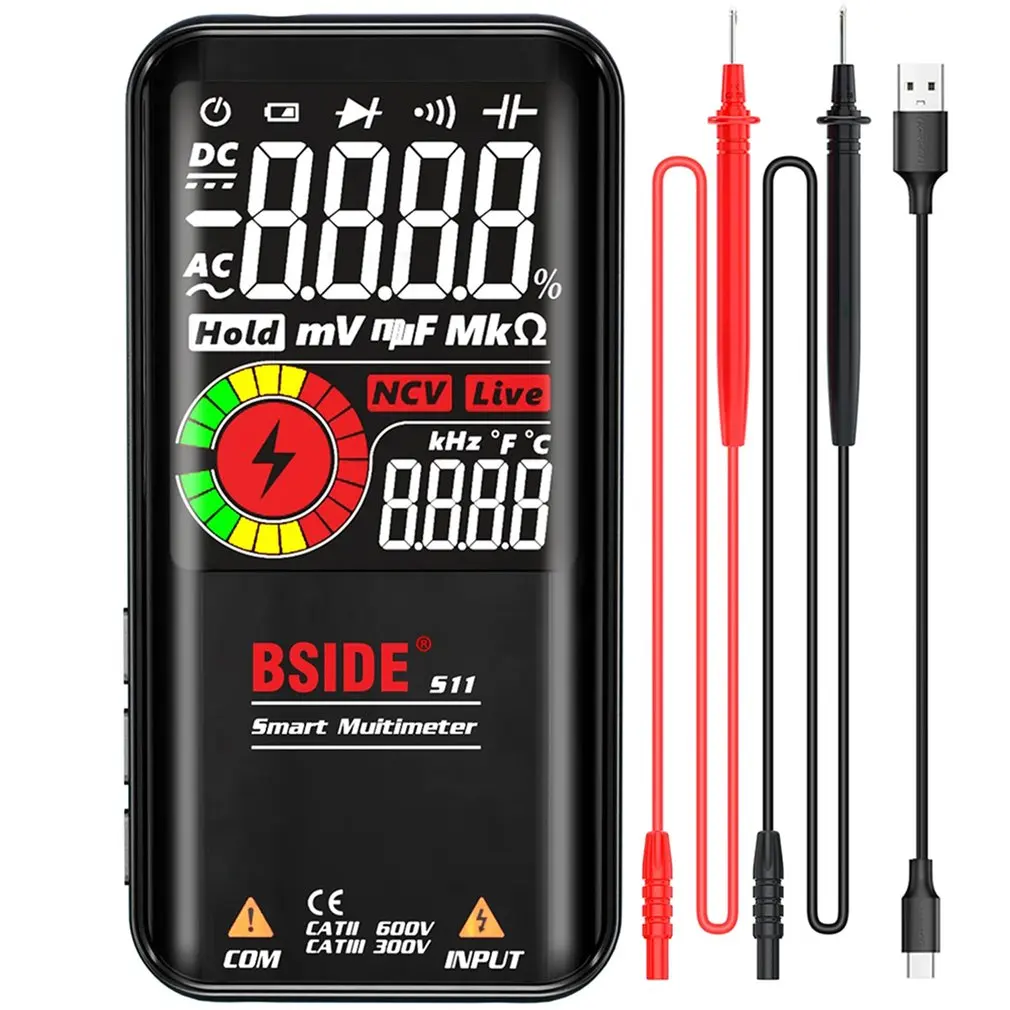 

BSIDE Smart Large Screen Multimeter S11 Color Screen Multimeter Meter Portable Large Screen Multimeter