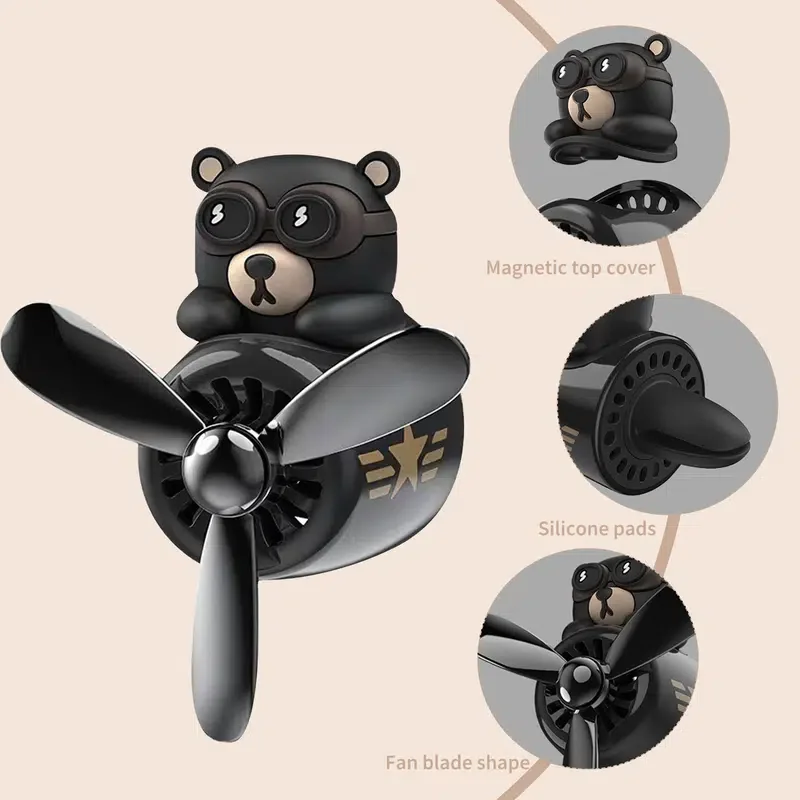 

Cute Bear Car Aromatherapy Air Outlet Decoration Car Accessories Ornaments Car Accessories