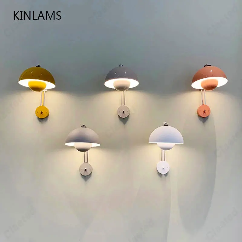 

Скандинавский минималистичный индивидуальный дизайнерский светодиодный настенный светильник в виде бутона с грибом для гостиной Кабинета спальни отеля прихожей настенный фон