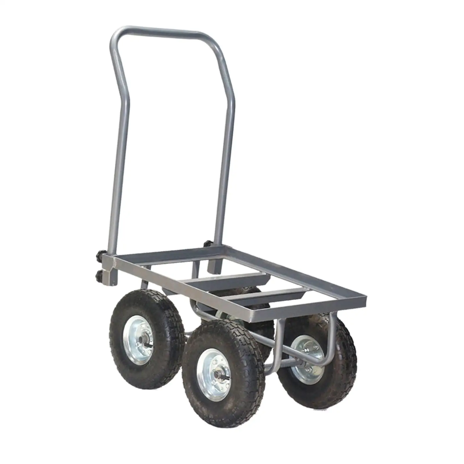 

Hand Push Cart 264lbs Capacity with 4 Wheel Foldable Hand Truck for Garden