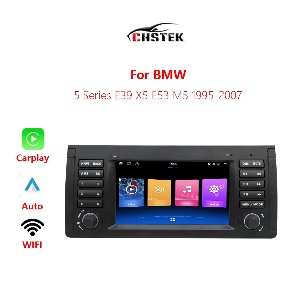 Автомобильный радиоприемник CHSTEK Carplay для BMW 5 серии E39 X5 E53 M5 1995 1996-2007 Android Auto
