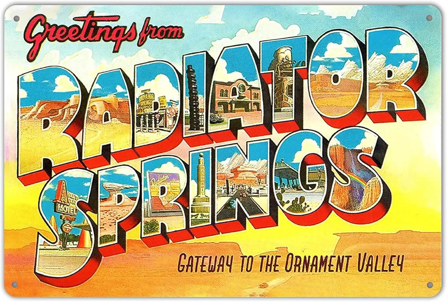 Wisesign 8X12 дюймов пружины радиатора шпагат-металлический настенный декор жестяная