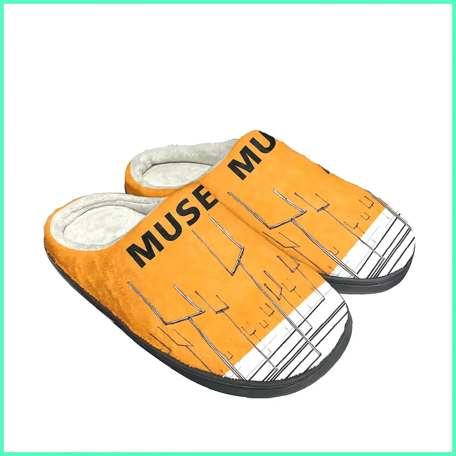 Фото Тапочки Custom Muse Rock Band для взрослых, теплые плюшевые домашние тапочки №2