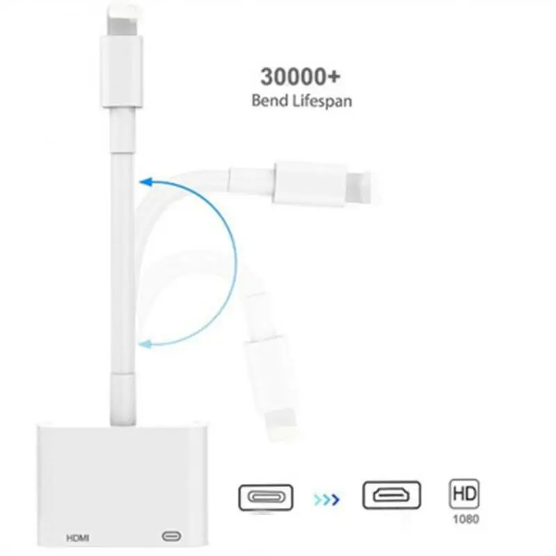 Разветвитель-конвертер с Lightning на HDMI 2 порта 1080P |