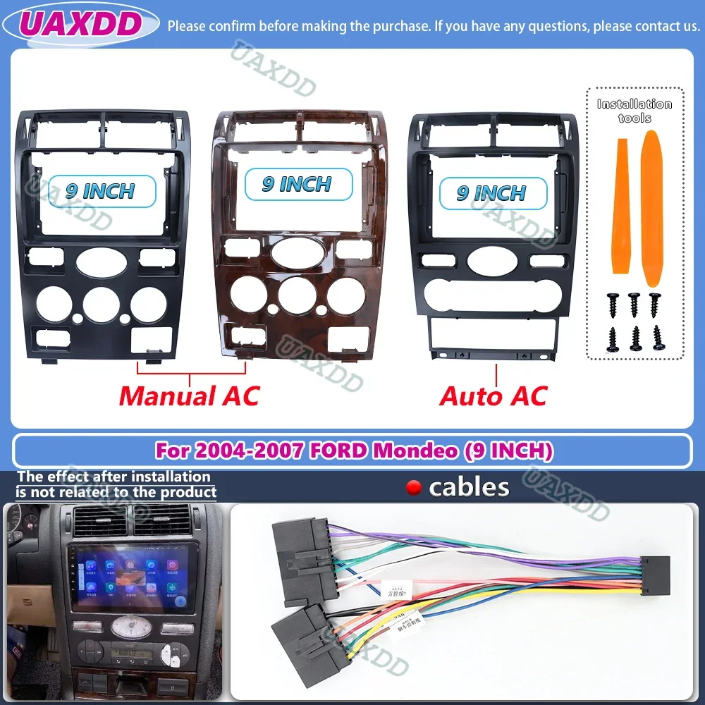 Автомобильная рамка жгут проводов для FORD MONDEO 2004-2007 Android экран панель приборной