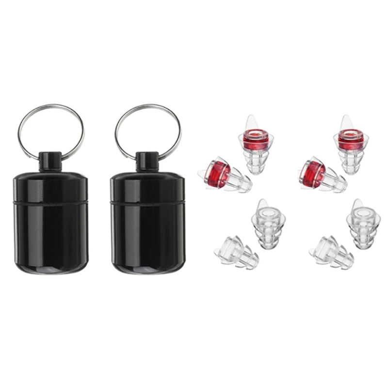 

4X Noise Cancelling Hearing Protection Earplugs For Concerts Sleeping Bar DJ Motor Sports Reusable Silicone Ear Plugs