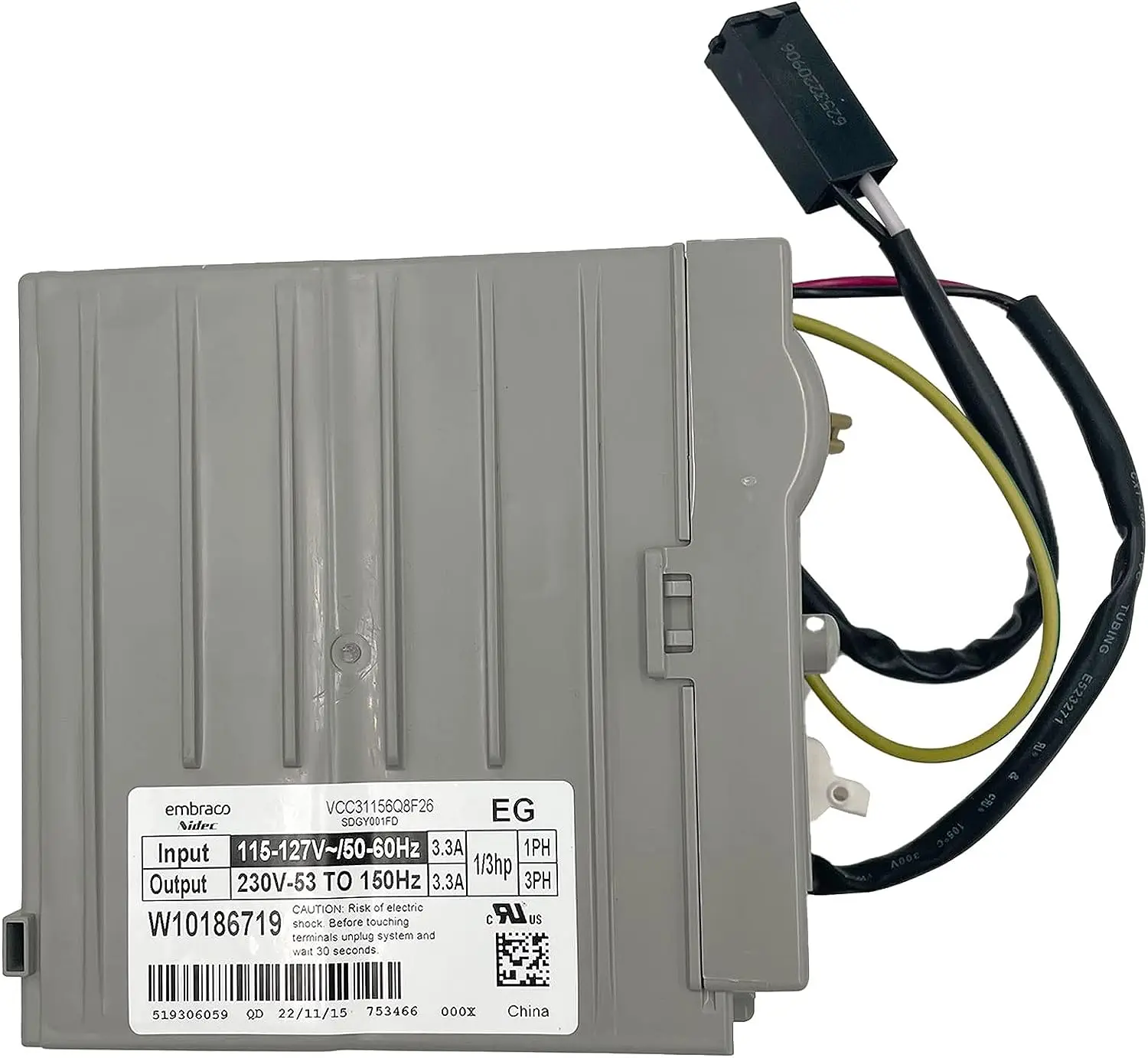 

up W10186719 Refrigerator Inverter Control Board for Whirpool Replaces W10285954 WPW10285954 AP6030712 PS11765768 EAP11765768 PD