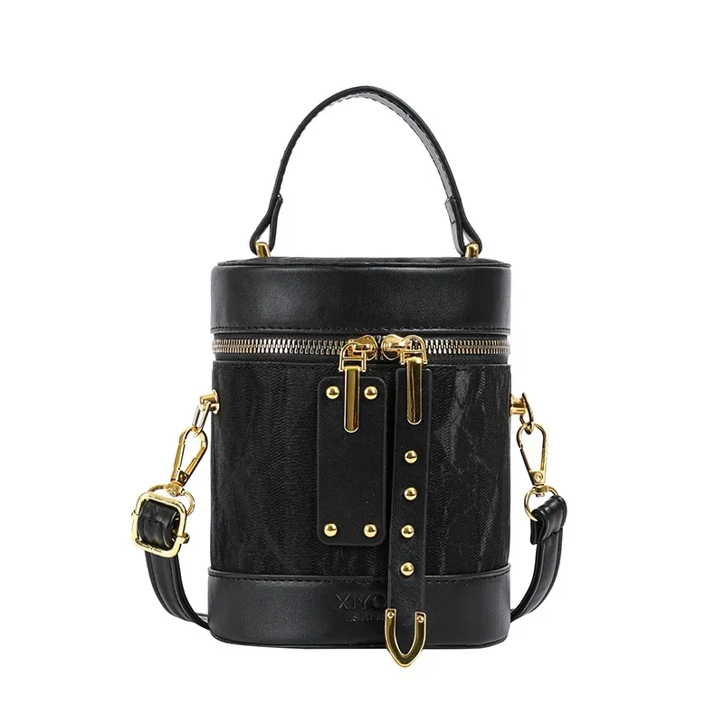 Модные сумки-тоуты в форме цилиндра для женщин новинка 2024 роскошная дизайнерская