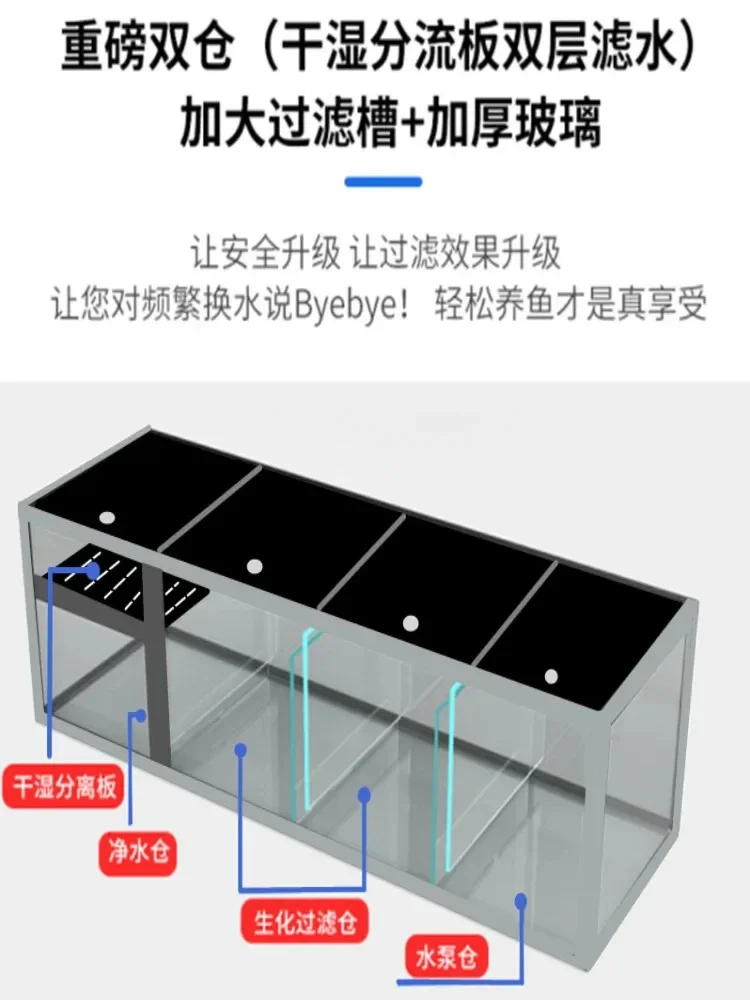 Напольная перегородка для гостиной длина 2 м аквариум бытовой супер белый
