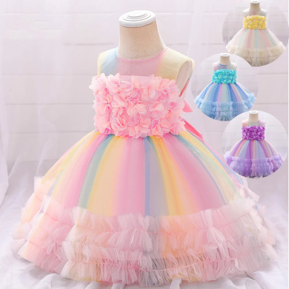 

Детское платье принцессы с цветочным принтом, платье для вечевечерние на Хэллоуин