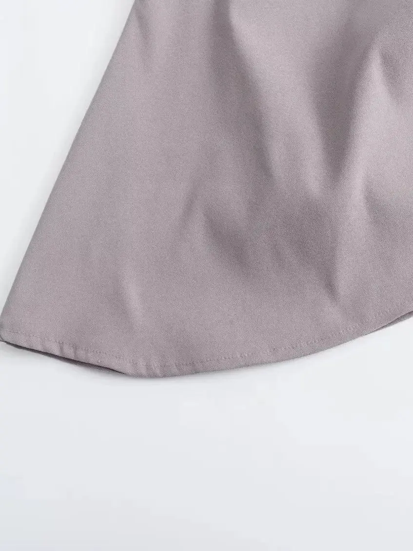 Zevity Женская Асимметричная Плиссированная Блузка На Одно Плечо С Длинным Рукавом