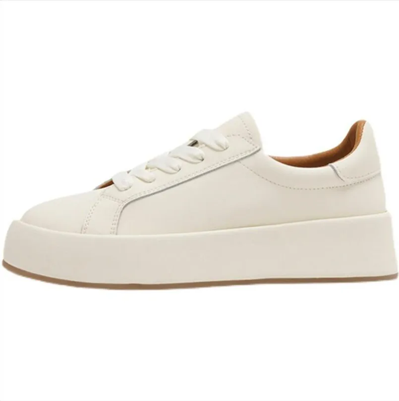 

MODX 2023 Ins Real Leather Shoes Women Sneaker Fashion Shoes Height Increasing Casual Daily Ladies Footwear Size 34-40