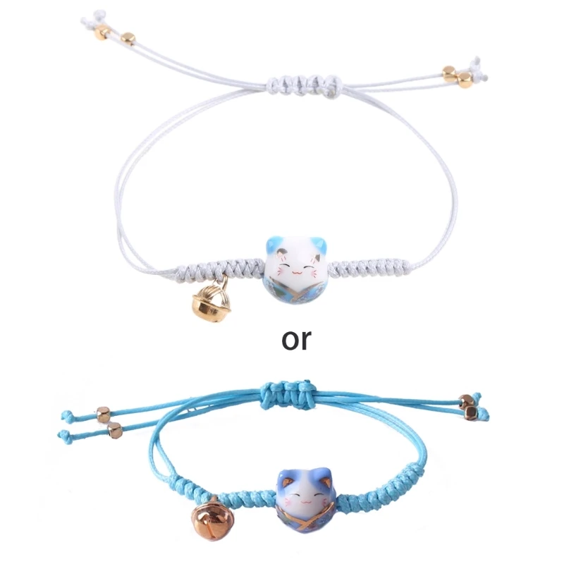 

Personalize Lucky Cat Hand Chain Jewelry Cat Lover Gift for Women Teen Girl