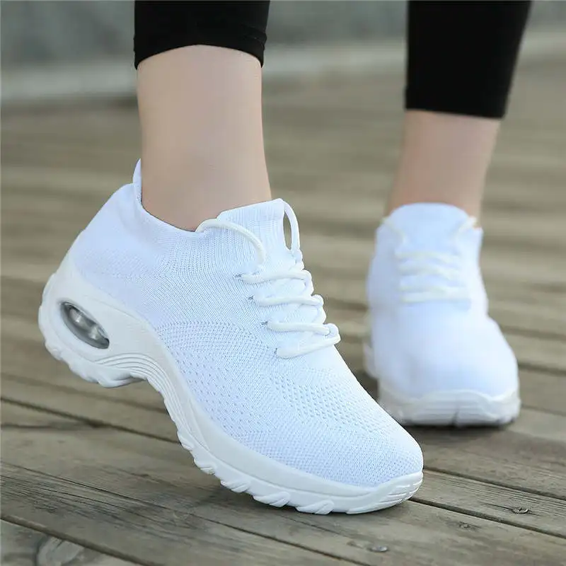 

No-Leather Casual Women's Sport Shoes Withoutlace Running Shoes Woman 2022 Platform Sports Shoes Running Sneakers Woman Tennis