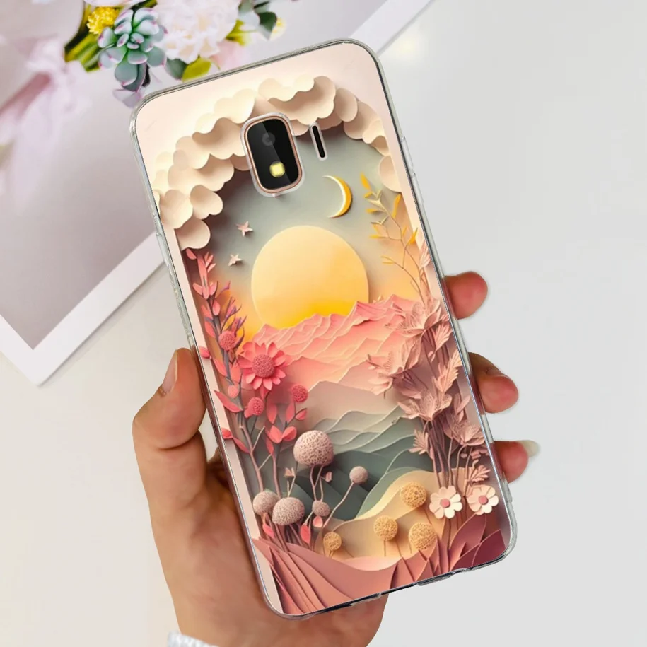 Фото Чехол для Samsung Galaxy J2 Core Pro 2018, модный прозрачный силиконовый мягкий чехол с цветочным рисунком для Samsung J2Core J2Pro J2 2018, чехол №5