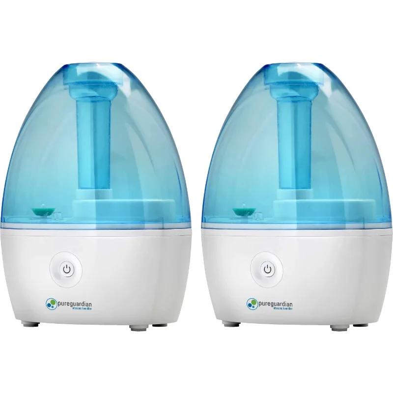 PureGuardian H910BL 14-Hour Nursery Ultrasonic Cool Mist Humidifier, 2 pack