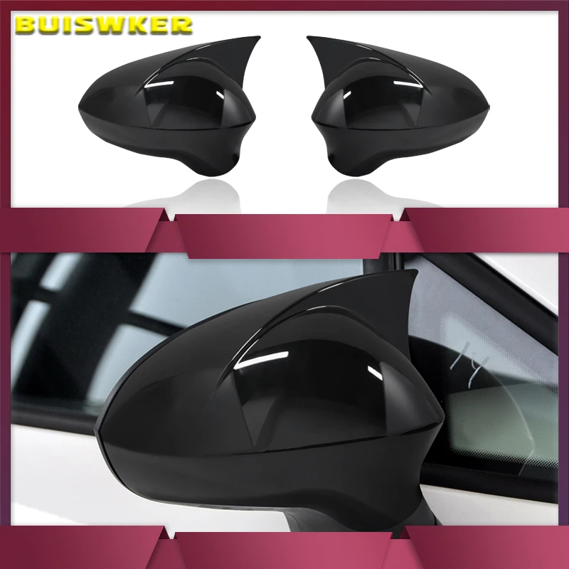 

2 шт., зеркальные крышки из АБС-пластика для Seat Leon MK2 2009-2012