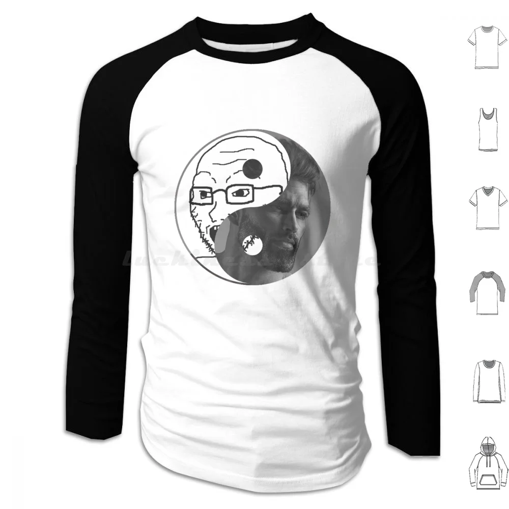 Толстовка с капюшоном из хлопка длинным рукавом