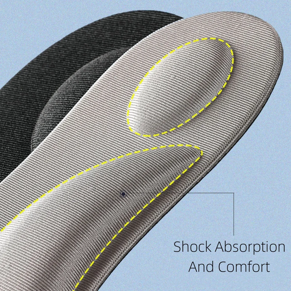 Orthopedic Insole Memory Foam Insoles For Shoes Flat Arch Support Summer 4D Sports Breathable High Elastic Anti-Shock Insole