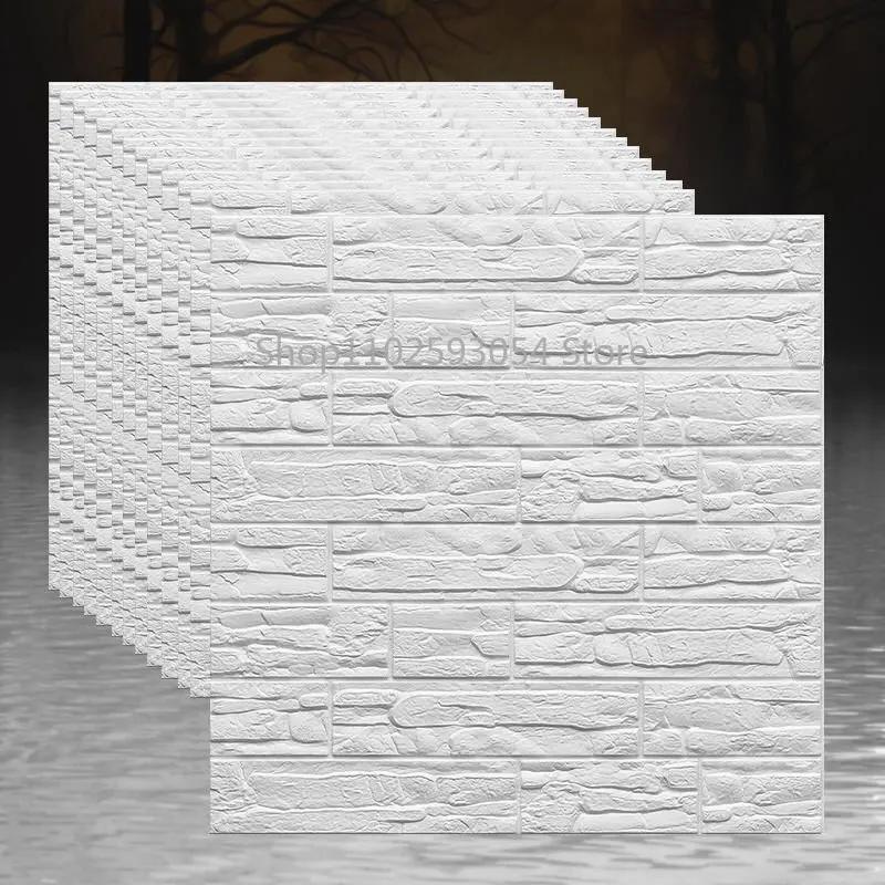 

70*77cm Living Room Self-adhesive Waterproof 3D Thickened 10mm Wall Panel 3D Masonry Wall Ceiling Panel Bedroom Home Decoration