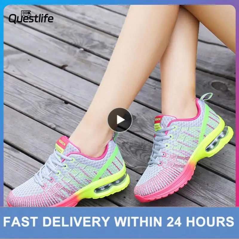 

1PCS Women Sneakers Sports Tennis Shoes Cushion Running Shoes Lace Up Breathable Leisure Outdoor Sneakers