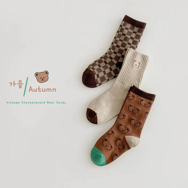 

RiniKinda 3Pairs/lot Baby Socks Autumn Warm Cotton Kids Socks Cute Girls Cartoon Boys Infant Socks Baby Clothes Accessories