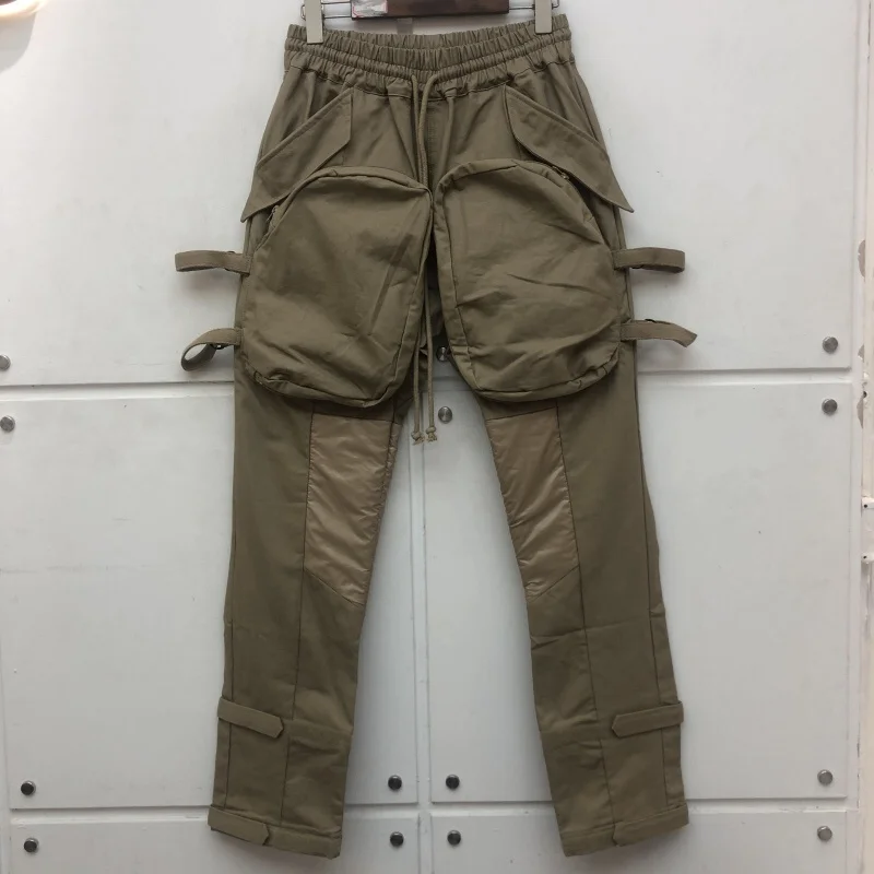 

Брюки-карго 2021FW мужские/женские с несколькими карманами, Повседневные Легкие штаны свободного покроя, спортивные джоггеры на завязках, луч...