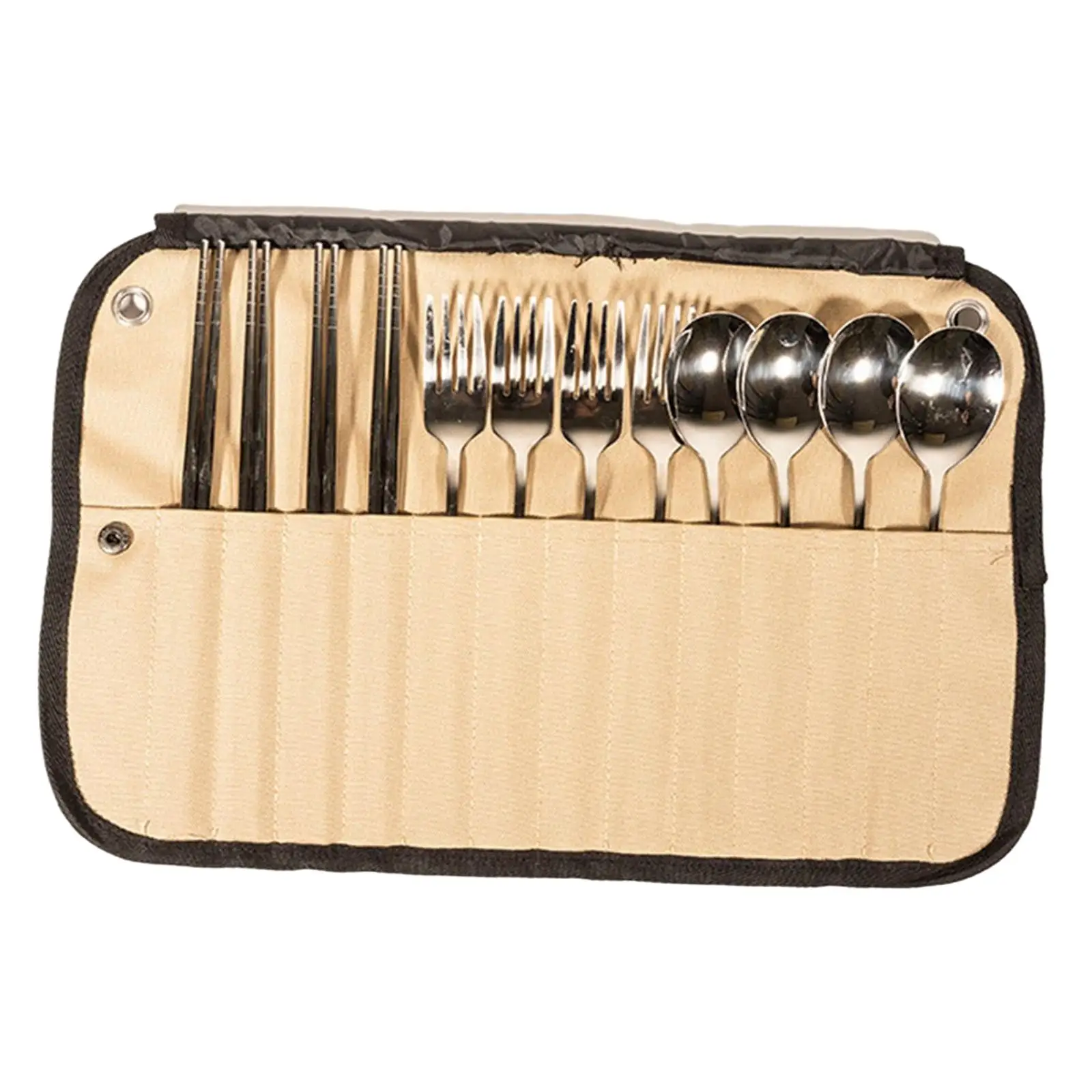 

Портативная посуда для кемпинга, декоративная сумка для хранения, столовые принадлежности, органайзер, столовые приборы для пикника, пешег...