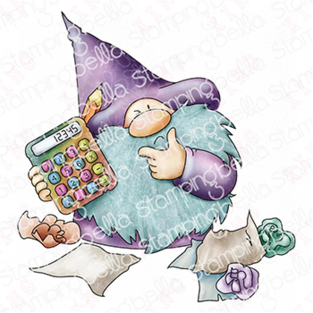 

New Metal Cutting Dies Stamps Set Diy Scrapbook Paper Craft Gnome Accountant Handmade Album Card Decoration Embossing Template