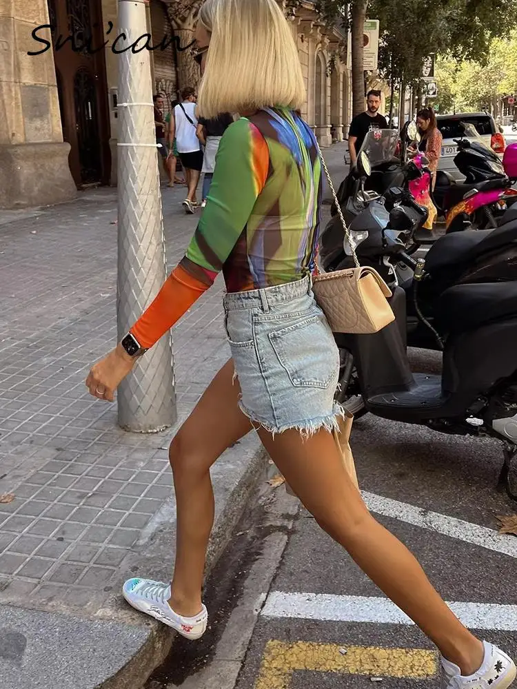 

Боди женское с длинным рукавом и круглым вырезом, на лето