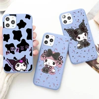 sanrio maid outfit kuromi my melody phone case for iphone 13 12 mini 11 pro max x xr xs 8 7 6s plus candy purple silicone cover