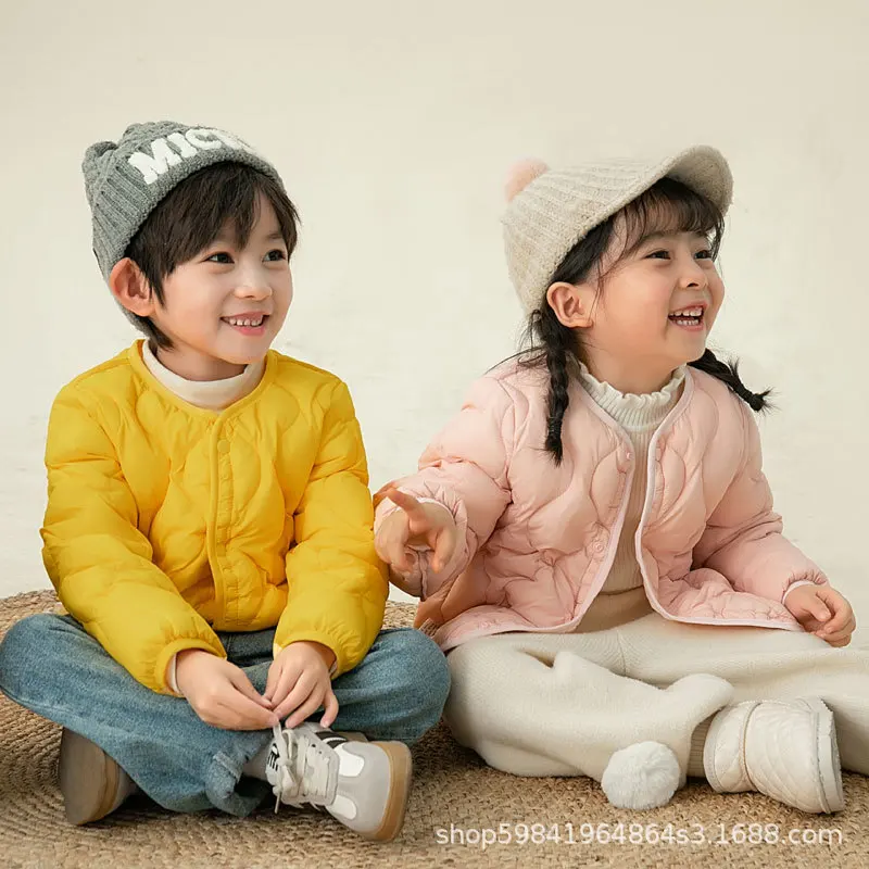 Детская одежда двустороннее легкое пальто детская зимняя Тепловая Подкладка