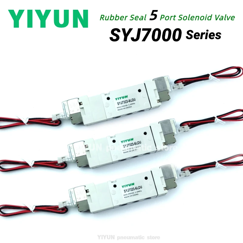 

SYJ7323-5LOU Pilot работает 4/5 порт клапан электромагнитный s SYJ7000 Series Rubber Seal5 порт клапан электромагнитный