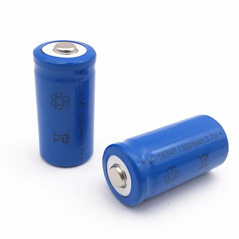 Литий-ионные аккумуляторные батареи 16340 1300 мАч 3 7 в CR123A для фонарика