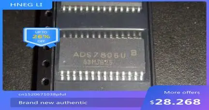 Модуль ADS7806U ADS7806 SOP28, новинка 100%, бесплатная доставка, 5 шт./лот