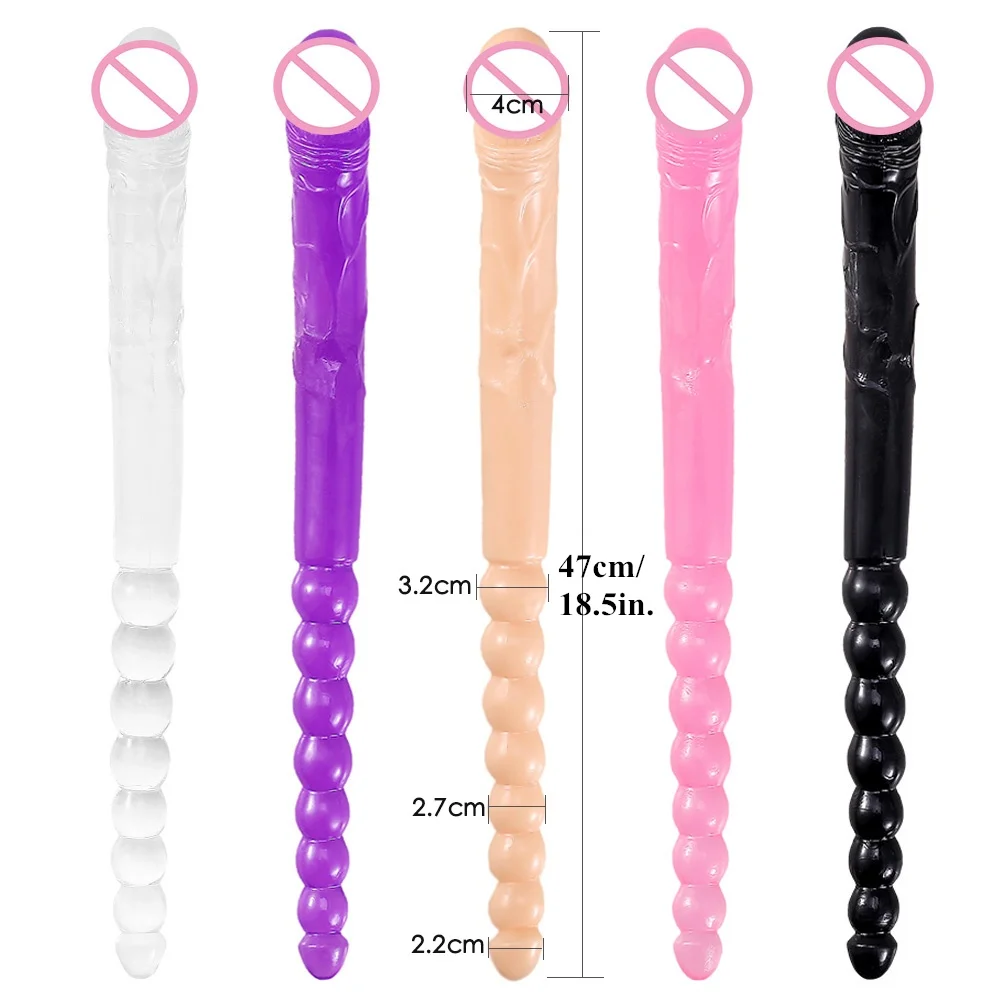 47 см/18 5 дюймов Длинные двойной фаллоимитатор большой Размеры для пары Лесбиянки