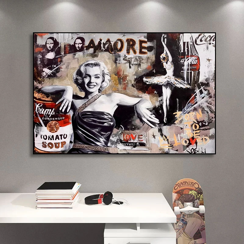 

Street Graffiti Born To Be Loved Pop Art Poster Abstract Canvas Painting Print Wall Picture Living Room Home Decoration No Frame