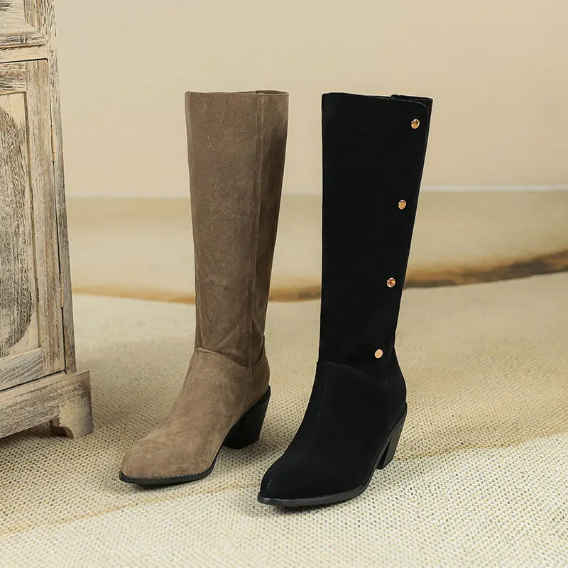 Женские сапоги Челси из искусственной замши ковбойские в западном стиле с