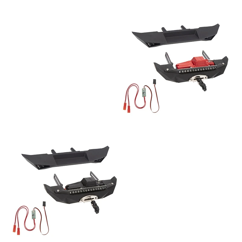 

Металлический передний и задний бампер с лебедкой для 1/10 RC Crawler Axial SCX10 II 90046 SCX10 III AXI03007, обновленные детали