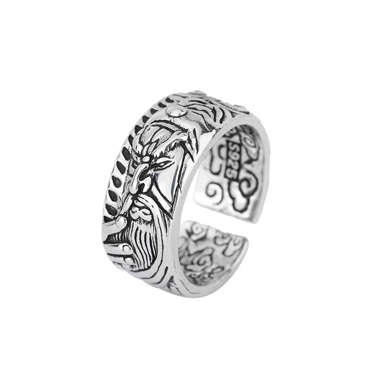 

Men's Vintage Thai Silver Open Ring Party Gift Silver Jewelry Ring Wholesale