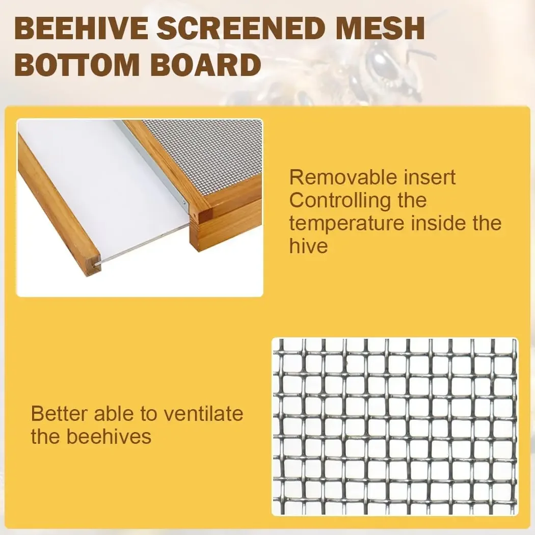 Высококачественная нижняя доска с медовым экраном 2 слоя коробка для пчелиного