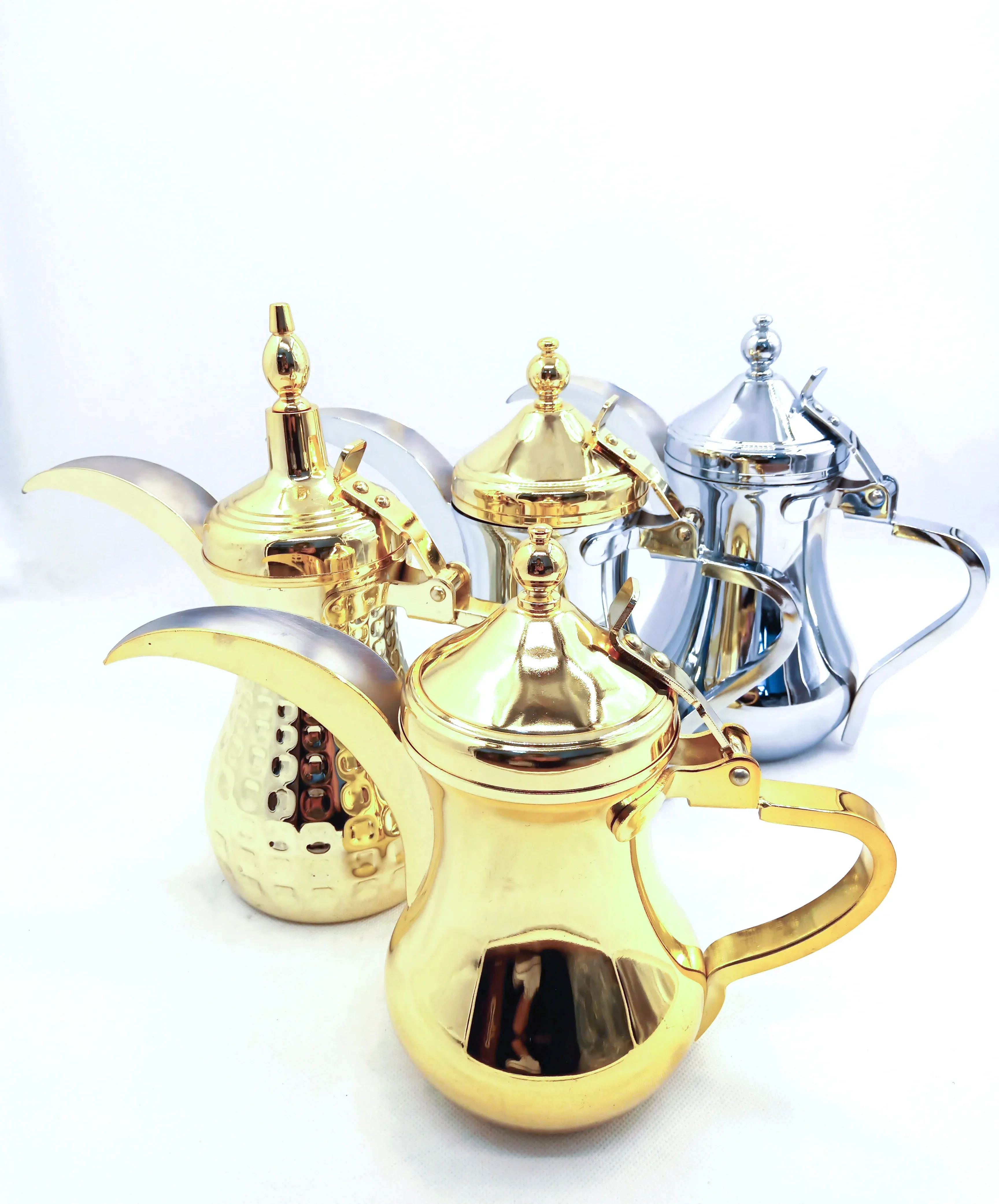 For Electric Teapot 304 Stainless Steel Coffee Pot Arabic Dallah with Long Spout