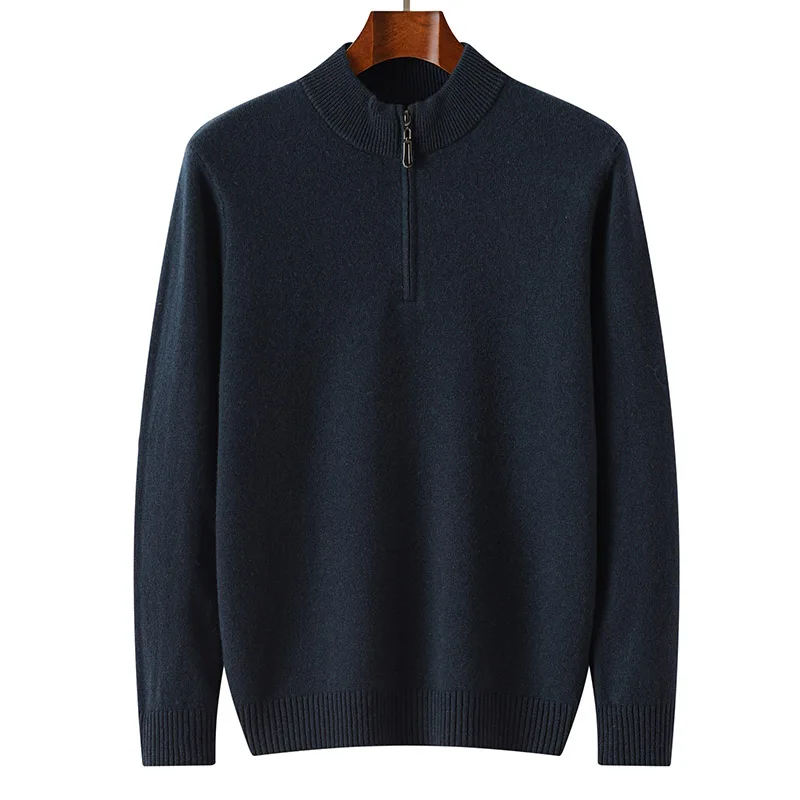 Классический мужской деловой Повседневный свитер чистый кашемировый пуловер с